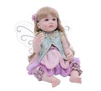 Reborn Fairy Doll - Soft Butterfly Wing Girl, Realistic Fantasy Figure, Cute Nursery Shelf Decor, Magic Princess Toy Gift, Bedside Nightstand Ornament Art | for Kids Birthday Party