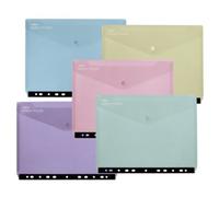 Reborn Polyfile Ring Binder Wallet Landscape Assorted (Pack of 5)