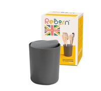 ReBorn® Reborn Recycled Utensil Holder - Dark Grey Kitchen Organiser - Two Sections, Organised And Tidy - Made In The Uk