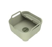 ReBorn® Reborn Recycled Washing Up Bowl Pro - Sage Green Kitchen Dish Wash & Drain - 9 Litres Capacity - Made In The Uk