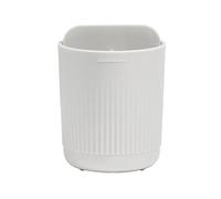 ReBorn Recycled Bathroom Toothbrush Holder Caddy Stand Made in UK - Stone | Three compartments, raised drainage insert, removable parts for easy cleaning, made from 100% recycled plastic