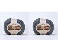 Reborn Recycled Cotton - Silver Grey - 200g DK Crochet/Knitting Yarn (Pack of 2)