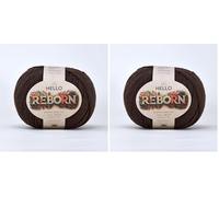 Reborn Recycled Cotton - Taupe - 200g DK Crochet/Knitting Yarn (Pack of 2)