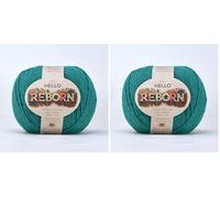 Reborn Recycled Cotton - Teal - 200g DK Crochet/Knitting Yarn (Pack of 2)