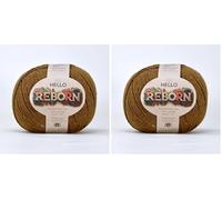 Reborn Recycled Cotton - Warm Brown - 200g DK Crochet/Knitting Yarn (Pack of 2)