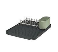 ReBorn Recycled Dish Rack 10 Plates Made in UK - Sage Green & Charcoal Grey