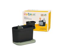 ReBorn Recycled Sink Tidy, Sage Green & Charcoal