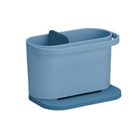 ReBorn - Recycled Sink Tidy - Kitchen Sink Organiser - Two Main Compartments - Integrated Dishcloth Rail - Ribbed, Sloping Base for Draining - Made in Britain (Avon Blue)