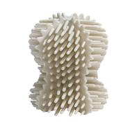 ReBorn Recycled Toilet Brush Replacement Head Refill Made in UK - Stone | Anti drip 360 hourglass head, secure screw lock, easy to replace, hygienic refill, made from 100% recycled plastic