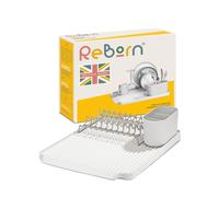 ReBorn Recycled Versatile Made in Britain 10 Plates Large Draining Rack in Stone ReBorn Stone