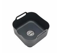 ReBorn Recycled Washing Up Bowl 9L Kitchen Large Made in UK - Dark Grey | Large carry handles, integrated plug, useful pour spout, 9 litre capacity, dishwasher safe, made from 100% recycled plastic