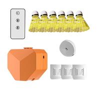 Rebound Badminton - Remote Control Training Kit, Automatic Practice Equipment | Portable Single Player Rebound Trainer with 6 Balls, Training Tool for Kids Beginners and Adults Indoor Outdoor