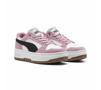 Rebound Low Suede Trainers White/Black/Pink