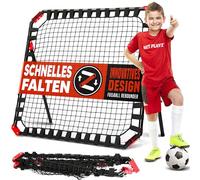 Rebounder for Football, Kickback Goal, Rebound Wall Net with Robust Construction, Football Rebounder for Shot, Pass and Ball Acceptance Training, 120 x 120 cm