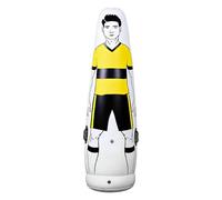 Rebounder for Football, Rebound Net, Football Training Aid, as a Defence Wall for Professionals and Children, Inflatable Figure, Yellow/White/Red Football Training Defence Wall