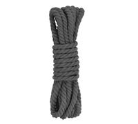 Rebower 0.5 Inch 25 Feet Macrame Cord, Cotton Cord Rope String 3 Strands Twisted Braided Thick Macrame Cord [for Crafts Wall Plant Hangers] - Dark Grey