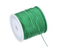 Rebower 0.8mm Nylon String for Bracelets, 100m Nylon Satin String Cord Beading Thread [ for Jewelry Making Bracelet Necklaces DIY Craft] - Green