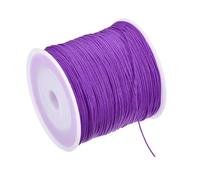 Rebower 0.8mm Nylon String for Bracelets, 100m Nylon Satin String Cord Beading Thread [ for Jewelry Making Bracelet Necklaces DIY Craft] - Purple