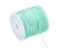 Rebower 0.8mm Nylon String for Bracelets, 109 Yard Nylon Satin String Cord Beading Thread [ for Jewelry Making Bracelet Necklaces DIY Craft] - Light Blue