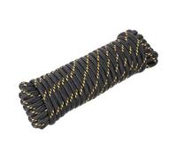 Rebower 1/2" 49ft Diamond Braided Ropes Black Nylon Rope Polypropylene Flag Pole Cord Utility String,[for Camping and Hiking, Indoor and Outdoor Use]