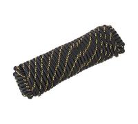 Rebower 1/2" 98ft Diamond Braided Ropes Black Nylon Rope Polypropylene Flag Pole Cord Utility String,[for Camping and Hiking, Indoor and Outdoor Use]
