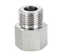 Rebower 1 Pack 304 Stainless Steel Female to Male Adapter, 3/4" Female G x 3/4" Male G Nipple Pipe Extension Connectors for Industrial, Fluid Transfer, Home Gardening, Water Treatment