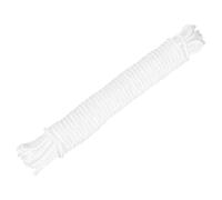 Rebower 1 Pcs White Nylon Rope 1/4"x49ft Solid Braided Cord Polypropylene Rope Utility Cord,[for Camping, Tie Down, Securing, Mooring Lines,Indoor & Outdoor Use]