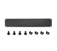 Rebower 1 Set 2U Blank Panel, Metal Rack Mount Filler Panel Kit with Screws and Nuts for 19 Inches Network Enclosure Server Rack Cabinet Cable Accessories, Black
