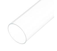 Rebower 10" Clear Plastic Rigid Pipe 61mm x 65mm(2 3/8" x 2 9/16") Acrylic Tube Round Polycarbonate Tubing, [for Plumbing, Hydraulics, Aquarium, DIY]