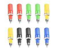 Rebower 10 Pcs Binding Post Terminal 5 Colors 4mm Banana Plug Jack Socket for for Speaker, Audio, Video Receiver, Amplifiers, Sound Systems
