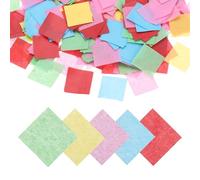 Rebower 1000 Pcs 1 Inch Tissue Paper Squares 5 Assorted Colors Confetti Precut Craft Paper, Colorful Tissue Paper Bulk, [for Art Crafts, DIY Scrapbooking, Wedding Birthday Party]