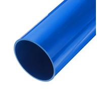 Rebower 101.6mm x 110mm PVC Pipe 14" Plastic Rigid Tubing Round High Impact Drain Pipe, [for Greenhouse Garden Home HVAC Plumbing] -Blue