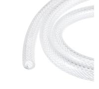 Rebower 10ft 9.5x12.7mm Braided Clear Plastic PVC Tubing High Pressure Flexible Reinforced Vinyl Tube, [for Garden Irrigation, Water Hose, Fish Tank, Water Transfer] - 3/8" x 1/2"