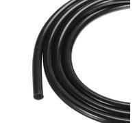 Rebower 10ft Silicone Tubing 3.2mm ID 4.8mm OD Black Industrial Plastic Tubing Pure Silicone Hoses for Pump Siphoning Draining Irrigation Brewing, 1/8" x 3/16"