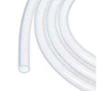 Rebower 10ft Silicone Tubing 3.2mm ID 4.8mm OD Clear Industrial Plastic Tubing Pure Silicone Hoses for Pump Siphoning Draining Irrigation Brewing, 1/8" x 3/16"