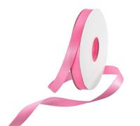 Rebower 10mm Satin Ribbon 46m Thick Double Face Grosgrain Silk Ribbon, [for Gift Wrapping, Hair Bows, Wedding, Cake, Flower] - 50 Yard/150ft/ Dark Pink