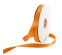 Rebower 10mm Satin Ribbon 46m Thick Double Face Grosgrain Silk Ribbon, [for Gift Wrapping, Hair Bows, Wedding, Cake, Flower] - 50 Yard/150ft/ Orange