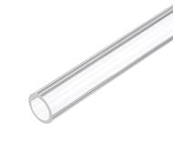 Rebower 12" Clear Plastic Rigid Pipe 14mm x 18mm(9/16" x 0.7") Acrylic Tube Round Polycarbonate Tubing, [for Plumbing, Hydraulics, Aquarium, DIY]