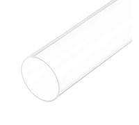 Rebower 12" Clear Plastic Rigid Pipe 51mm x 55mm(2" x 2.2") Acrylic Tube Round Polycarbonate Tubing, [for Plumbing, Hydraulics, Aquarium, DIY]