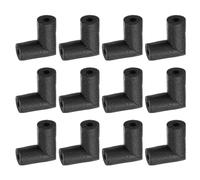 Rebower 12pcs Elbow Insulation Foam Tube Connector 15x38mm 3" Heat Preservation Elbow Foam Pipes [for Tubing Outdoor Water Pipe Protection] - Black