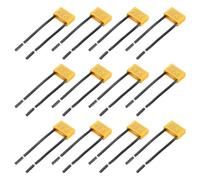 Rebower 12Pcs Safety Capacitors X2 0.15uF 275V 14mm Pin Pitch Yellow | Metallized Polypropylene Film Capacitor Assortment Kit with Enclosed Flexible Wire 18x6x12mm for Electronic Projects