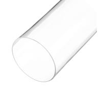 Rebower 14" Clear Plastic Rigid Pipe 115mm x 120mm(4 1/2" x 4.7") Acrylic Tube Round Polycarbonate Tubing, [for Plumbing, Hydraulics, Aquarium, DIY]