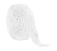 Rebower 2 Yard Plastic Button Snap Tape Ribbon Sewing Snaps Trim Fastener Polyester, [for Cloth Fabric Sewing, DIY Project] - White / 18mm