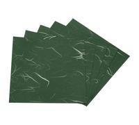 Rebower 20 Sheets Natural Fiber Mulberry Origami Paper 6x6 Inch Visible Folding Washi Paper,[for Junk Journals, Card Making, DIY Craft Writing Painting, Decorative Scrapbook]-Dark Green
