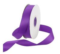 Rebower 20mm Satin Ribbon 23m Thick Double Face Grosgrain Silk Ribbon, [for Gift Wrapping, Hair Bows, Wedding, Cake, Flower] - 25 Yard/75ft/ Dark Purple
