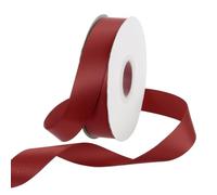 Rebower 20mm Satin Ribbon 23m Thick Double Face Grosgrain Silk Ribbon, [for Gift Wrapping, Hair Bows, Wedding, Cake, Flower] - 25 Yard/75ft/ Burgundy Red
