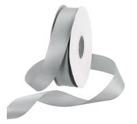 Rebower 20mm Satin Ribbon 23m Thick Double Face Grosgrain Silk Ribbon, [for Gift Wrapping, Hair Bows, Wedding, Cake, Flower] - 25 Yard/75ft/ Steel Grey