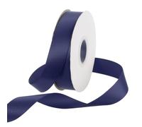 Rebower 20mm Satin Ribbon 46m Thick Double Face Grosgrain Silk Ribbon, [for Gift Wrapping, Hair Bows, Wedding, Cake, Flower] - 50 Yard/150ft/ Navy Blue