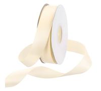 Rebower 20mm Satin Ribbon 46m Thick Double Face Grosgrain Silk Ribbon, [for Gift Wrapping, Hair Bows, Wedding, Cake, Flower] - 50 Yard/150ft/ Beige