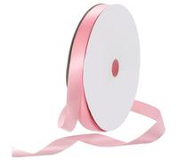 Rebower 20mm Satin Ribbon 91m Thick Double Face Grosgrain Silk Ribbon, [for Gift Wrapping, Hair Bows, Wedding, Cake, Flower] - 100 Yard/300ft/ Coral Pink